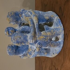 VINTAGE 1990s "Circle of Friends" Rustic Candle Holder Stand